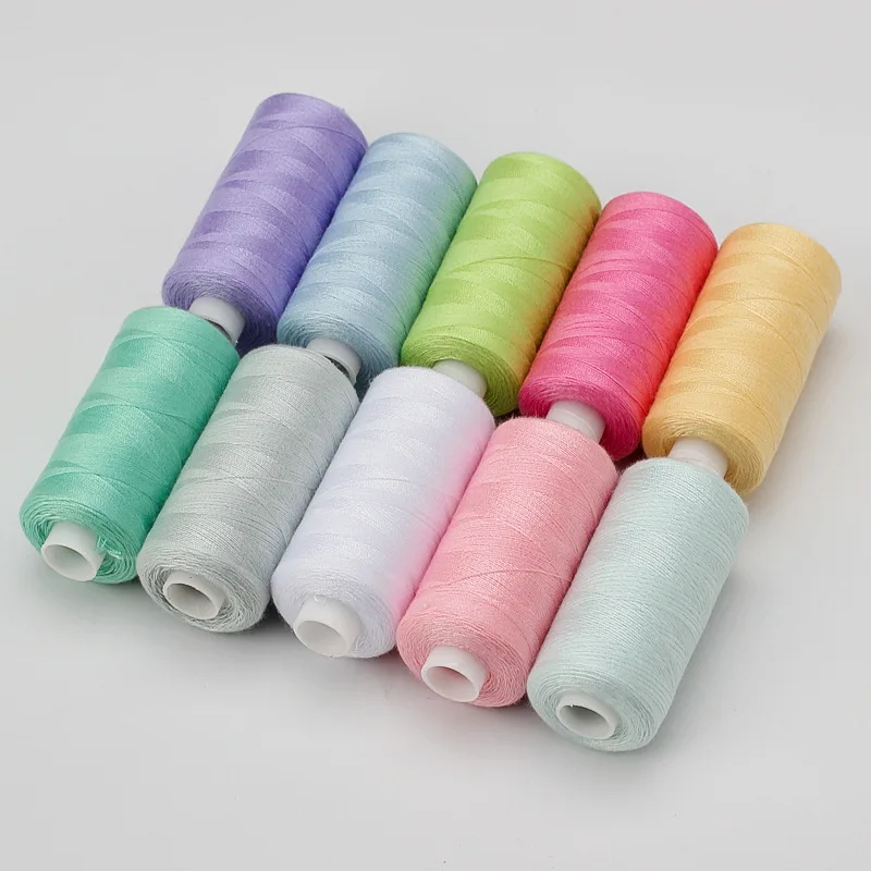 10RollSetSewingThreadMachineHandEmbroidery100GoodPolyesterThreadStrongDurableFor