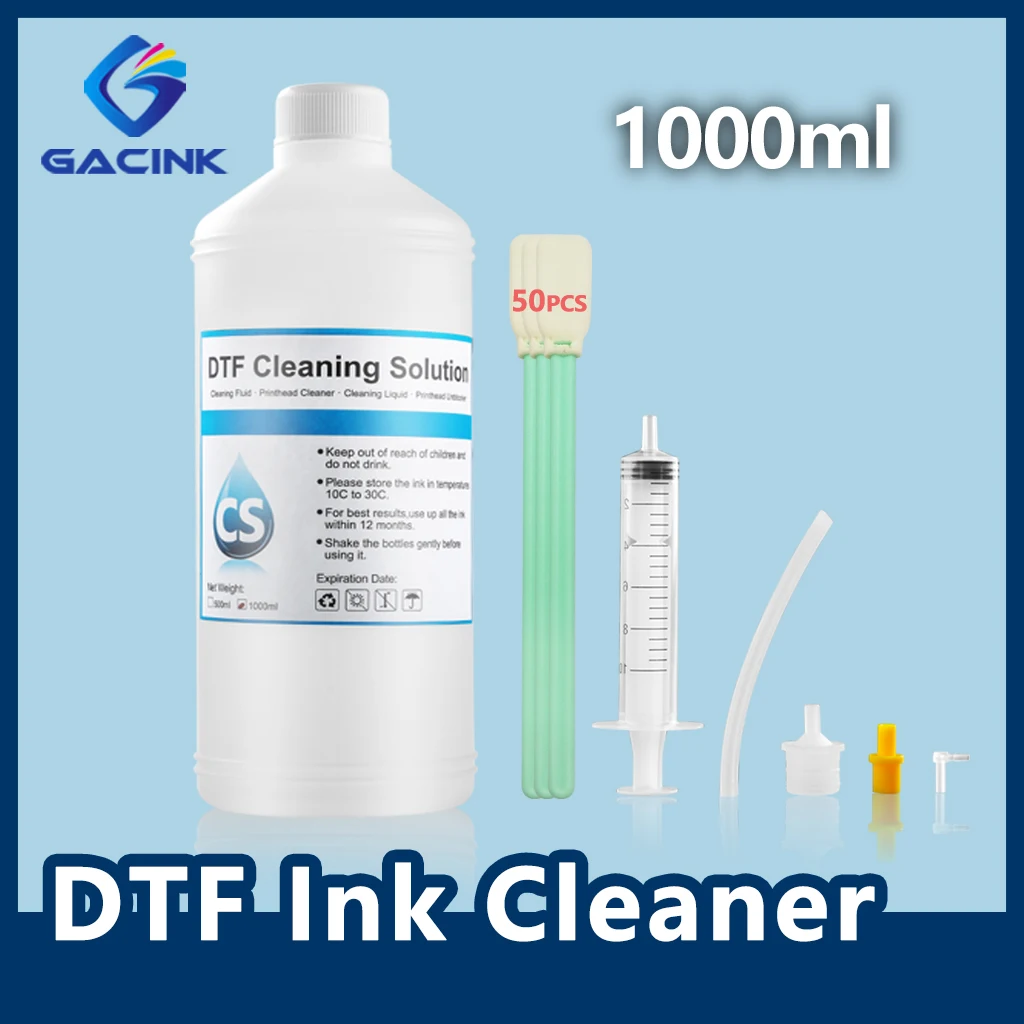 Líquido Líquido de Limpeza da Solução da Limpeza da Tinta de 1000ml Dtf para a Cabeça de Impressão da Tinta do Filme da Transferência Direta Limpa para Epson hp Canon Impressora do Irmão