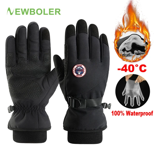 Guantes Térmicos de terciopelo para hombre, manoplas de dedo completo,  antideslizantes, para deportes al aire libre, ciclismo de montaña, esquí,  invierno,-20 ℃ - AliExpress