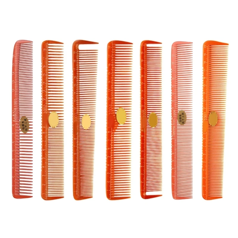 Hair Cutting Comb with Measure Scale Fine Teeth Styling Hairdressing Hairbrush New Dropship 5pcs lishi hu101 38 engraved line key blade scale shearing teeth cutting key blank clipper key blade for ford jaguar landrover