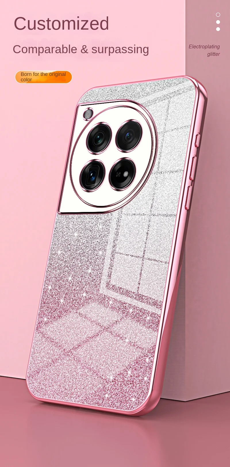Sleek Soft TPU Bling Glitter Slim Protective Back Cover Case