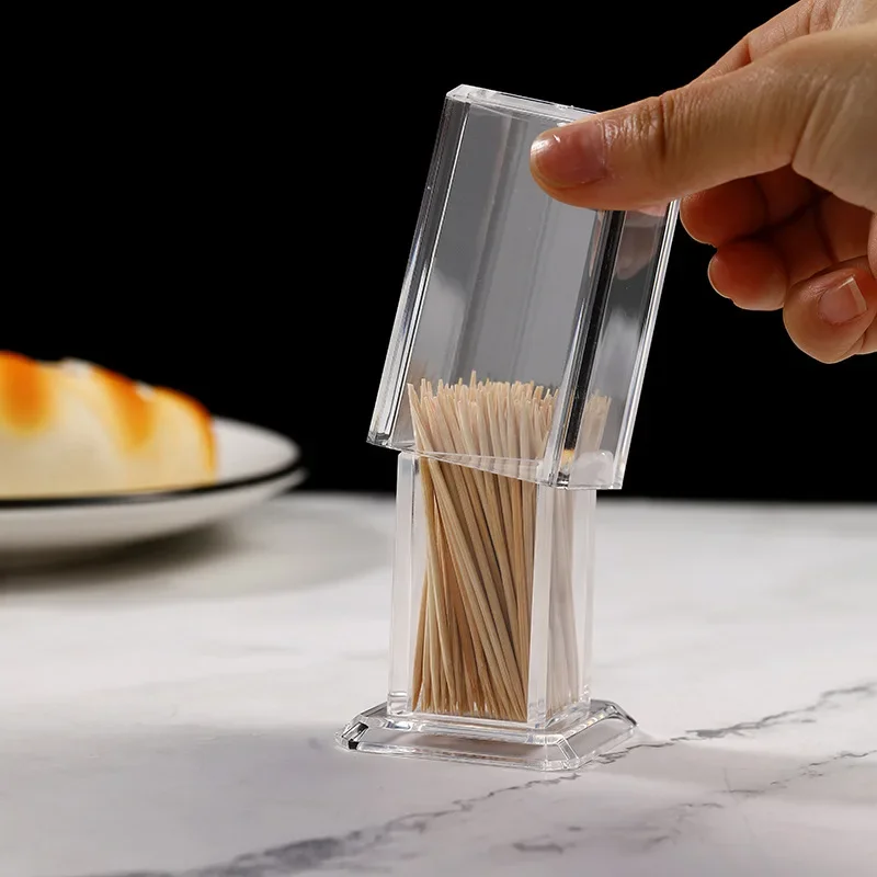 Storage Box Acrylic Toothpick Bottle For Home Kitchen Creative Portable