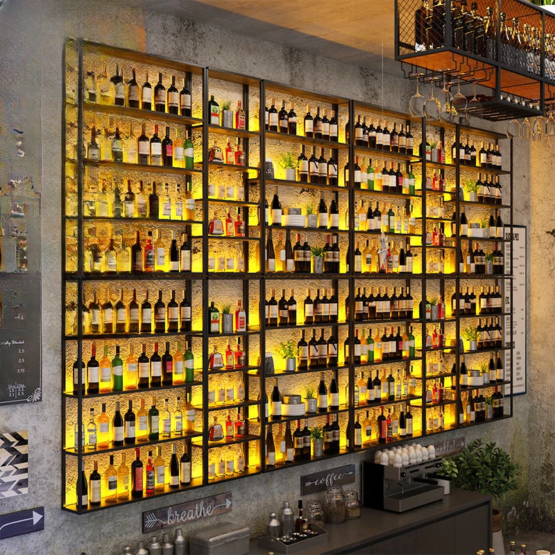 Bottles Exterior Movable Commercial Refrigerated Wine Industrial Bar Bar Furniture Liquor Cellar Cabinet Vitrina Luxury Shop
