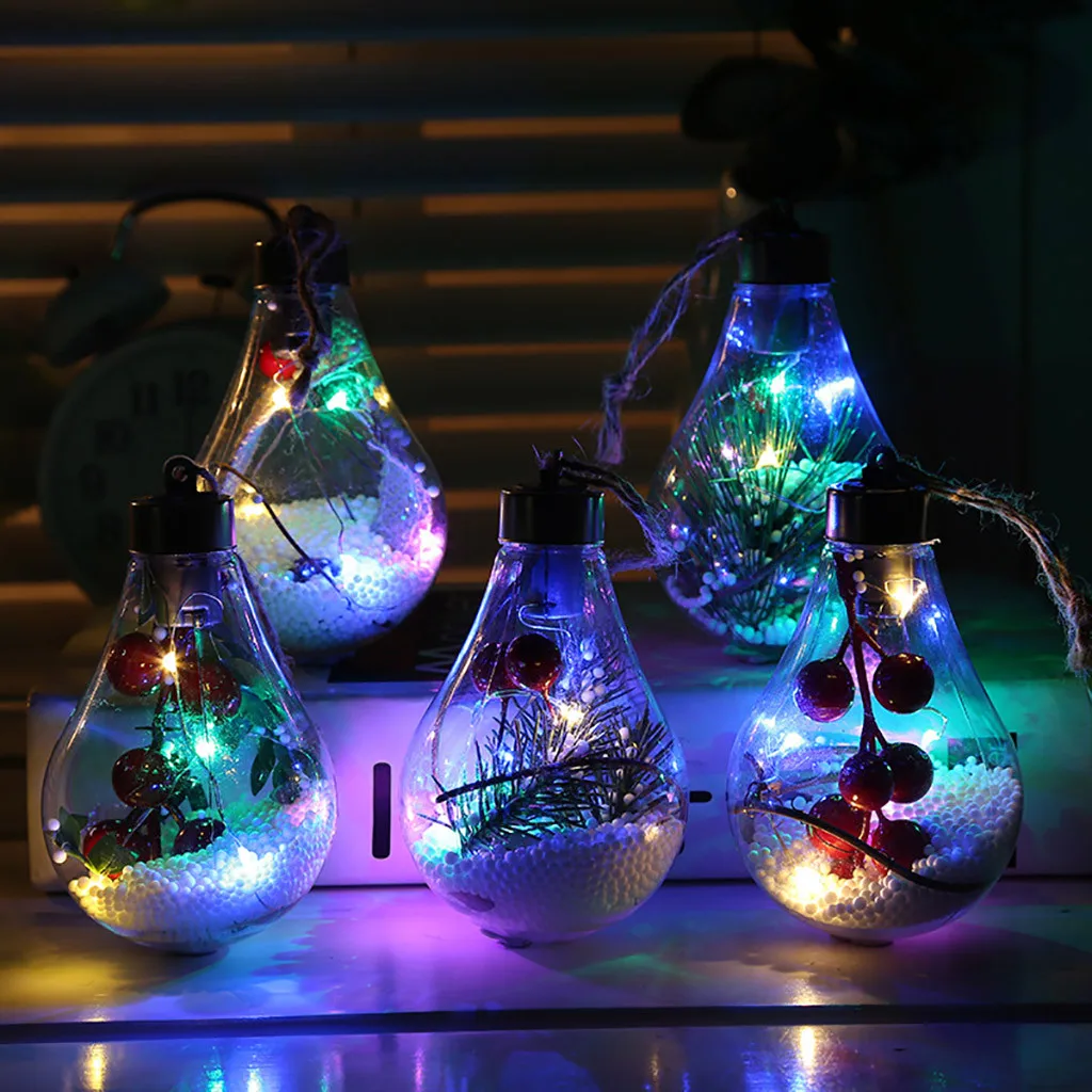 

LED Decoration Transparent Christmas Ball Festival Pendant Gift Hollow Ball decoración hogar Party Decor товары для дома 2023