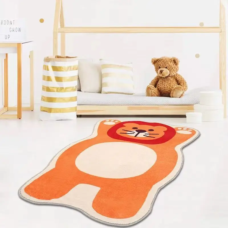 

Cartoon Animal Soft Bedroom Carpet Cute Children's Bedside Rug Kids room Non-Slip Baby Playmats Floor Mat Long Living Room Mats