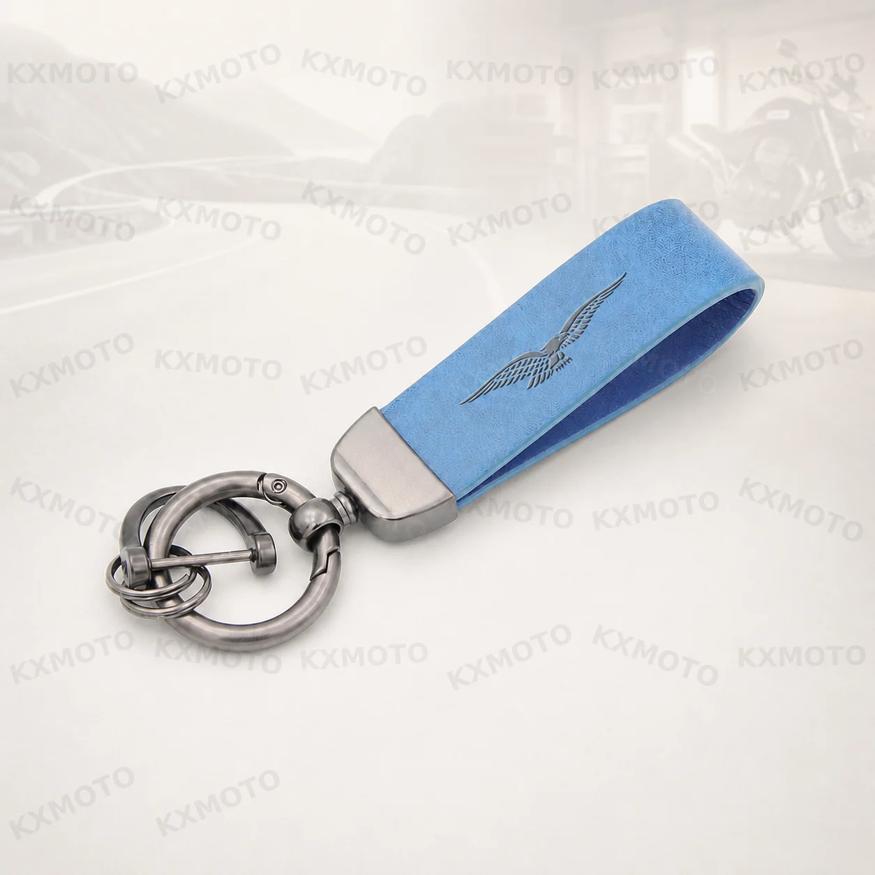 Luxury PU Leather Motorcycle Keychain