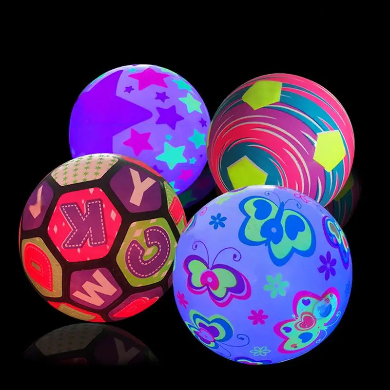 

1Pcs Luminous Inflatable Toy Bouncy Ball Outdoor Sports Rubber Beach Ball Parent Children Games For Kids Interactive Games Toys