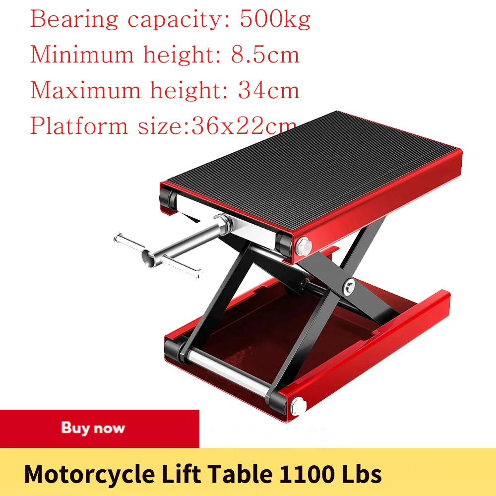 Motorrad-Hebetisch, 1100 lb, Motorrad-Scherenhebebühne mit breitem Deck, Reparaturwerkzeuge für Fahrräder, Motorräder, ATV