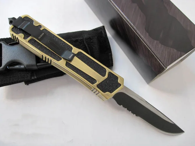 

Micro OTF Tech Knife SC Series 440C Blade Single Edge 57HRC Hardness Aviation Aluminum Alloy Handle Self Defense Pocket Knife