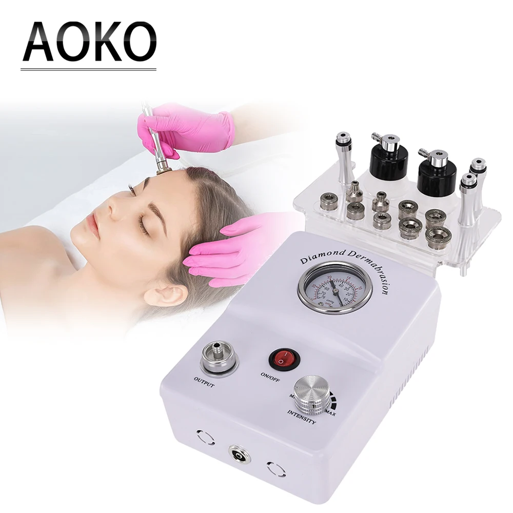 AOKO 3 In 1 Professional Portable Diamond Microdermabrasion Water Spray Beauty Machine Facial Moisten Acne Face Exfoliate Device