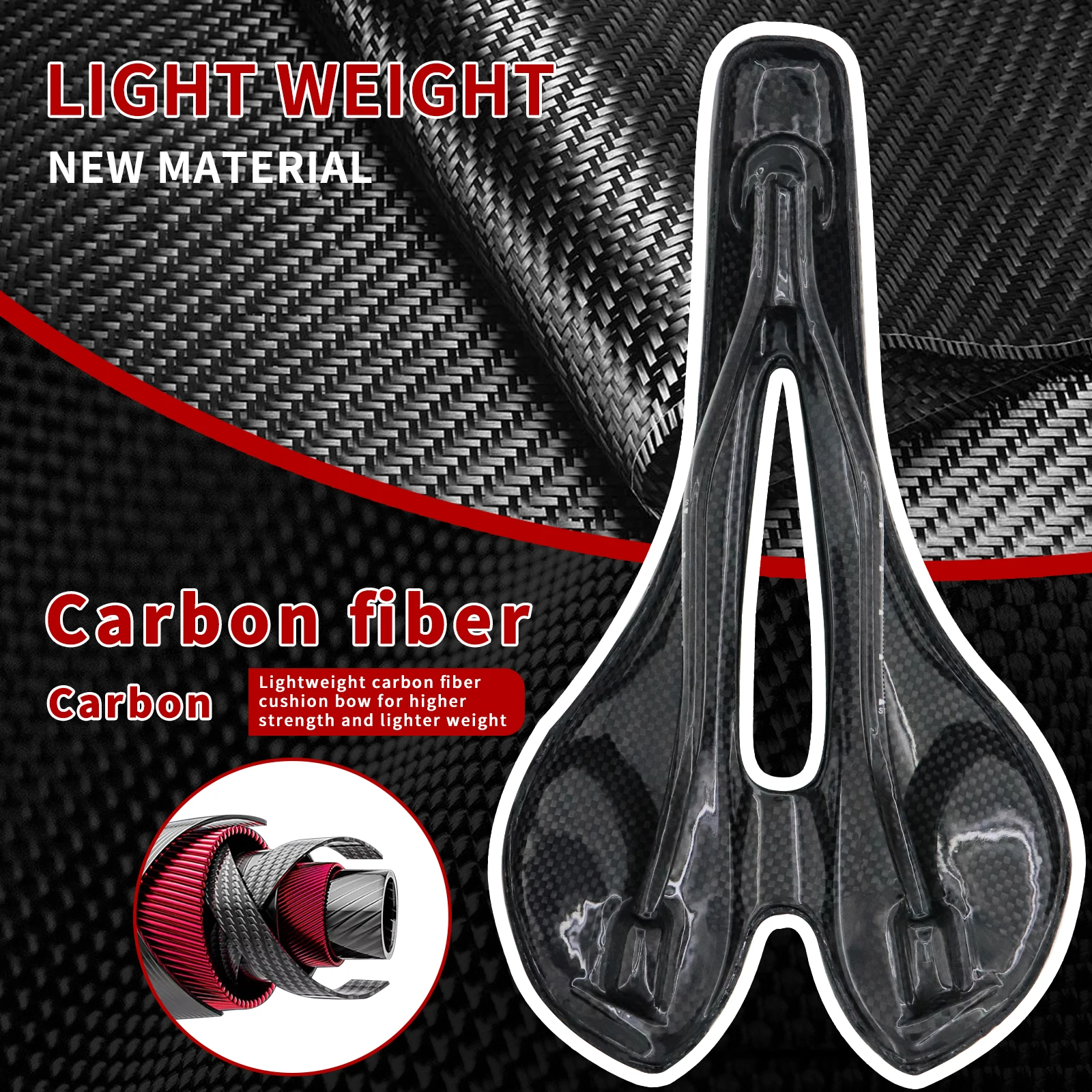 KOCEVLO 3D プリント自転車サドルカーボンファイバー中空快適な通気性 275*143 ミリメートルクラシックスタイル自転車サイクリングサドル KOCEVLO 3D プリント自転車サドルカーボンファイバー中空快適な通気性