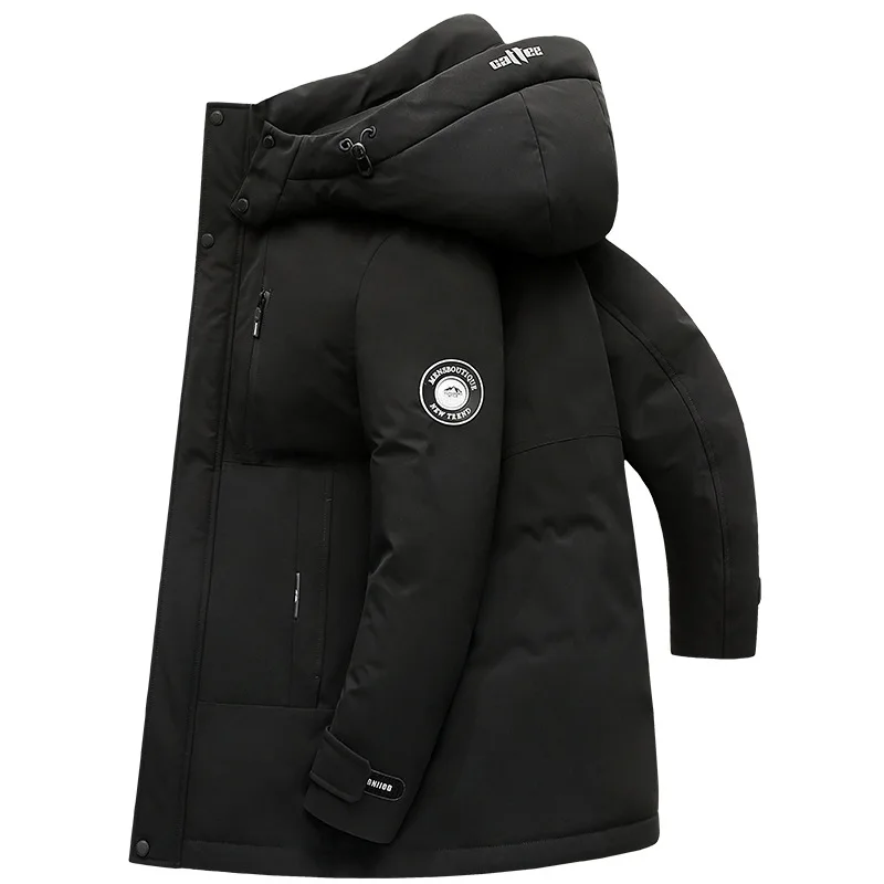 

2023 Autumn and Winter 85% White Duck Down Down Jacket Men Mid-length Down Coats Detachable Hat Thickened Down Jackets Jaquetas