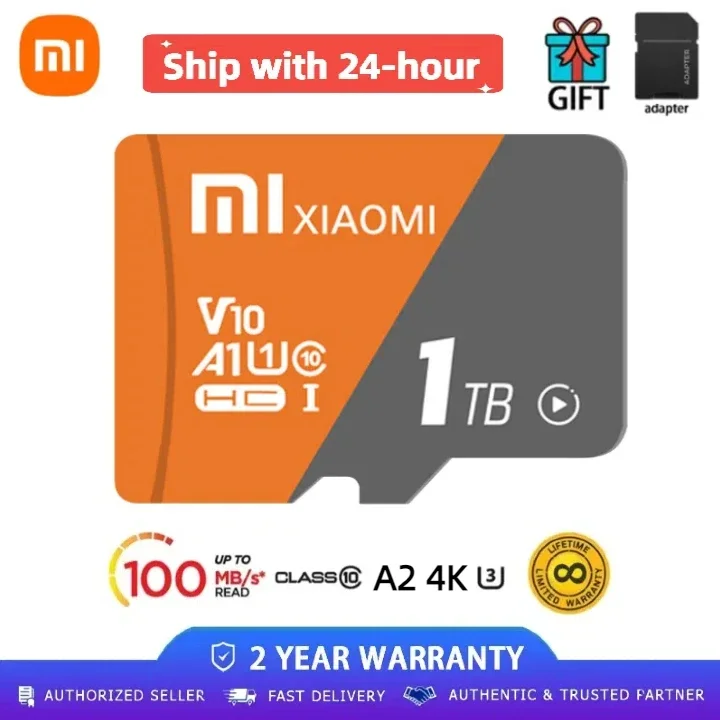 Xiaomi 128GB TF SD Memory Card 2TB Dash Cam Mobile Phone Micro TF SD Card U3 V30 A2 4K Reading Speed 170MB/s for Game Pc