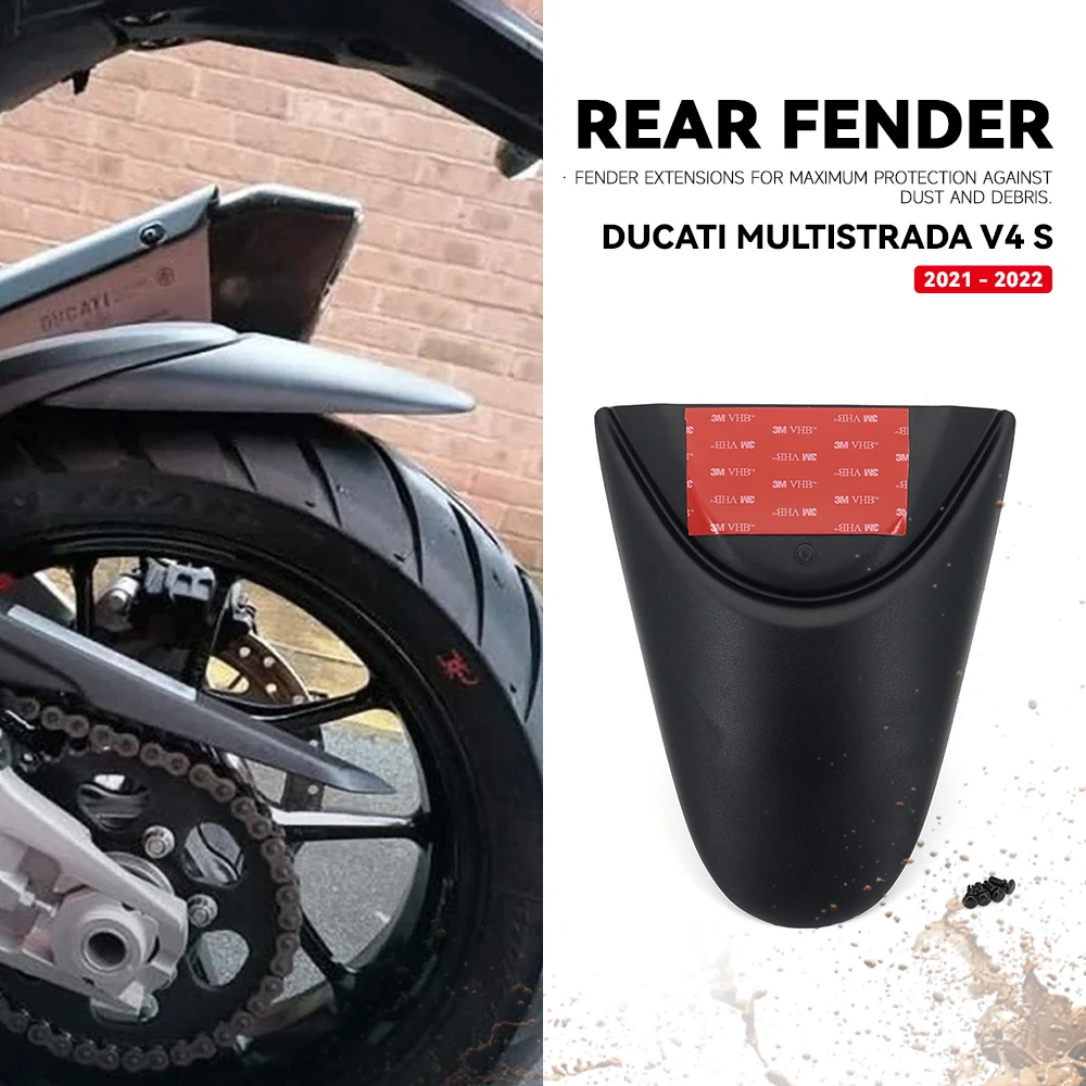 New Motorcycle Front Rear Wheel Hugger Extension Mudguard Extender Fender Splash Guard For Ducati Multistrada V4 S V4S 2021 2022