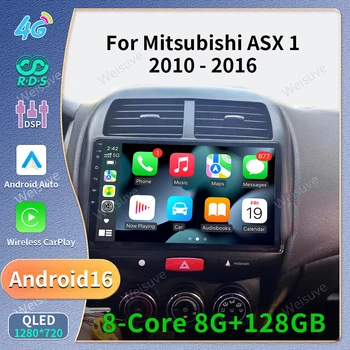 Android 16 Carplay para Mitsubishi ASX 1 2010 2011 2012 2013 2014 2015 2016 Radio GPS para Auto, Reproductor Multimedia de Video, Reproductor de DVD Estéreo 2din 1