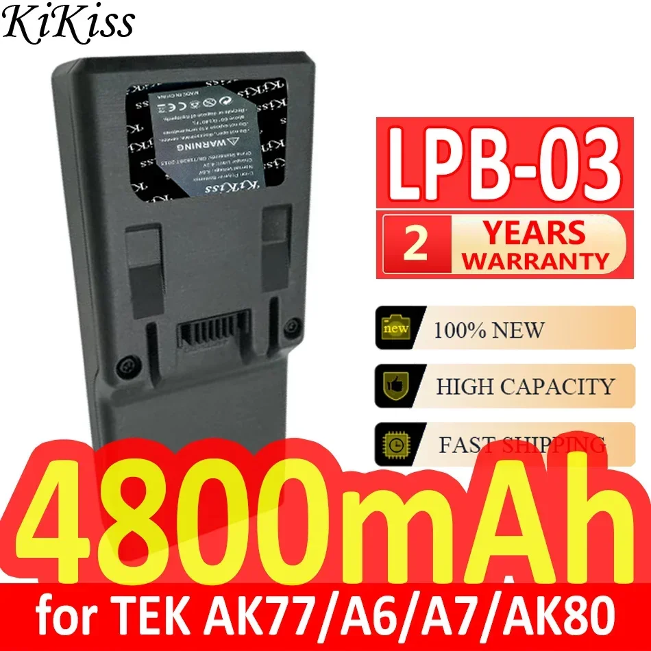 

Мощная батарея 4800 мАч KiKiss LPB-03 LPB03 для TEK AK77/A6/A7/AK80