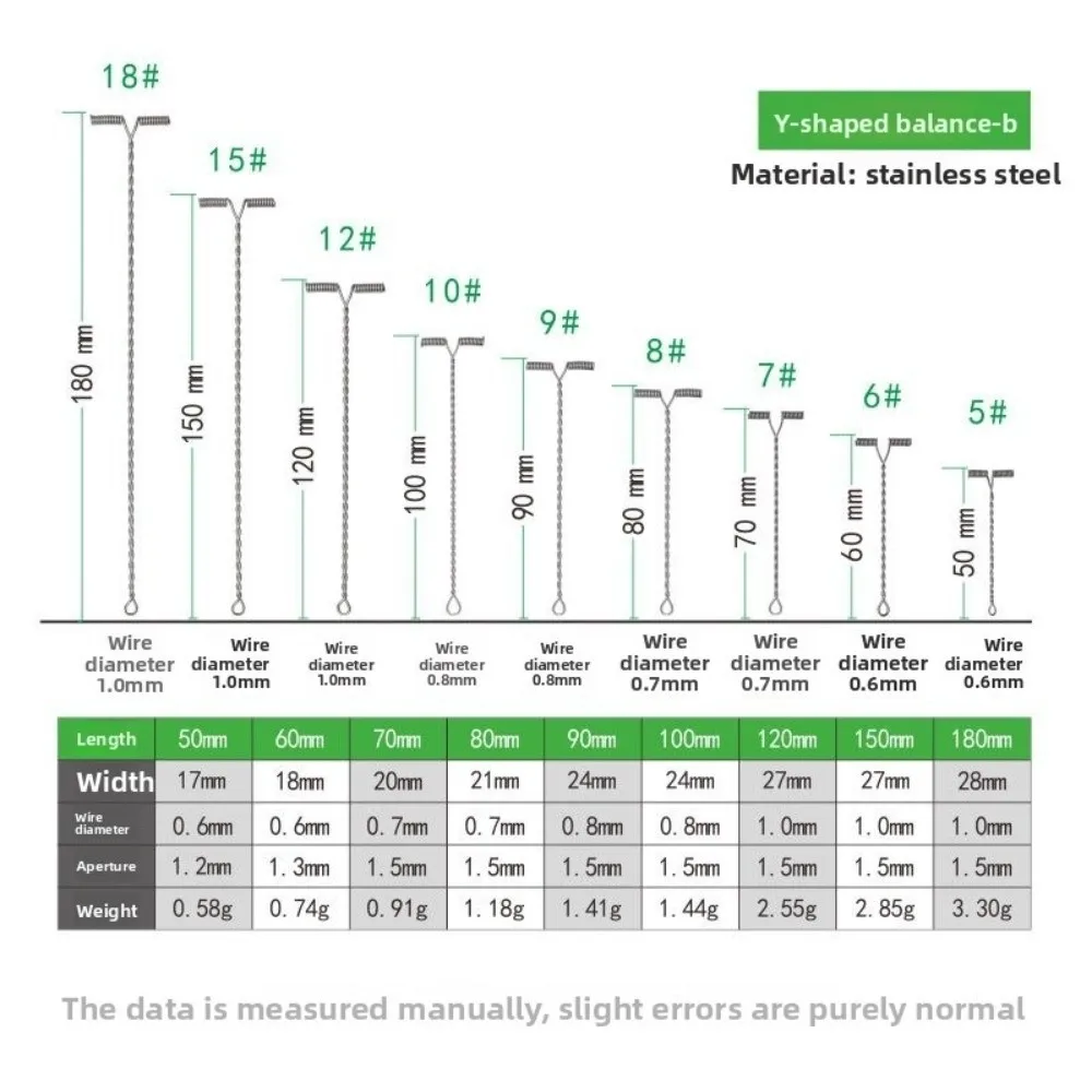 50pcs Fishing Balance Connector Splitter Split Hooks Anti-tangle Balance Rigs Arm Connector Accessories