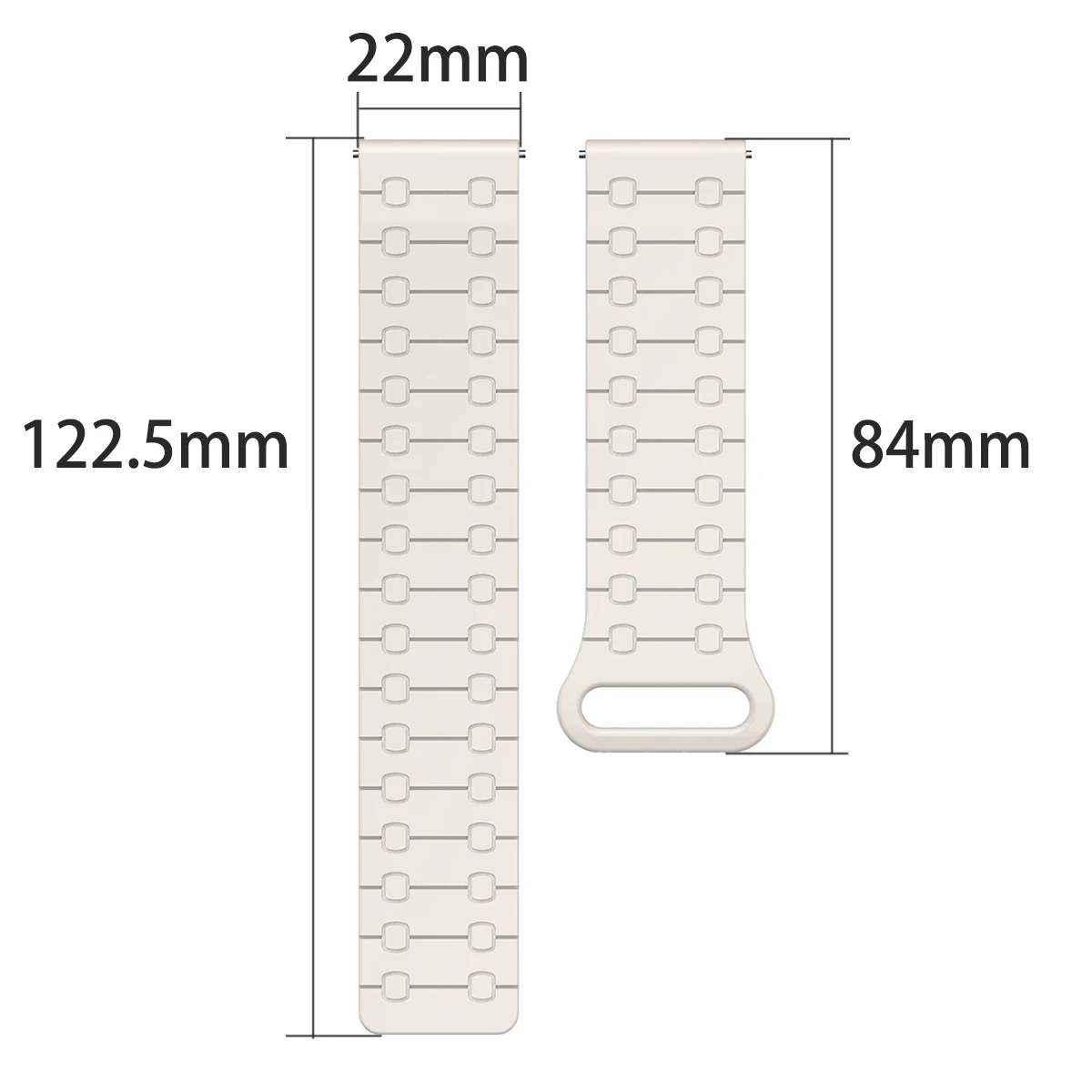 Magnetic Loop Silicone Watch Band 22mm - Versatile Wrist Strap Accessory