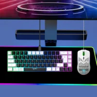 Best sale gaming keyboard and mouse combos lightweight honeycomb wired mouse RGB backlit mechanical feel gaming set for laptop - Image 4