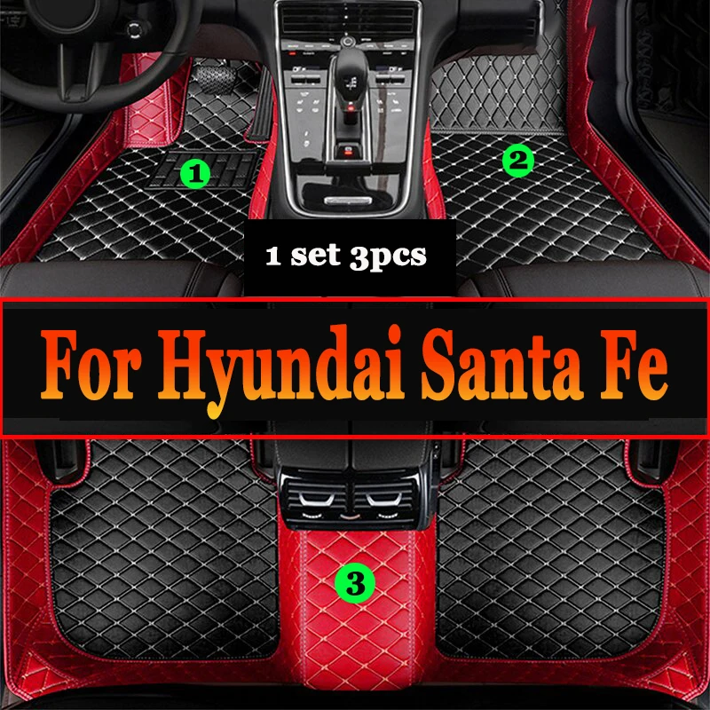 

Car floor mats for Hyundai Santa Fe (FIVE SEAT) 2010 2011 2012 Custom auto foot Pads automobile carpet cover