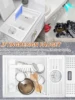 Nano White Hidden Mini Bar/Cafe/RV/balcony Sink with Up and Down Faucet and Glass Rinser Set 23 Inch 3