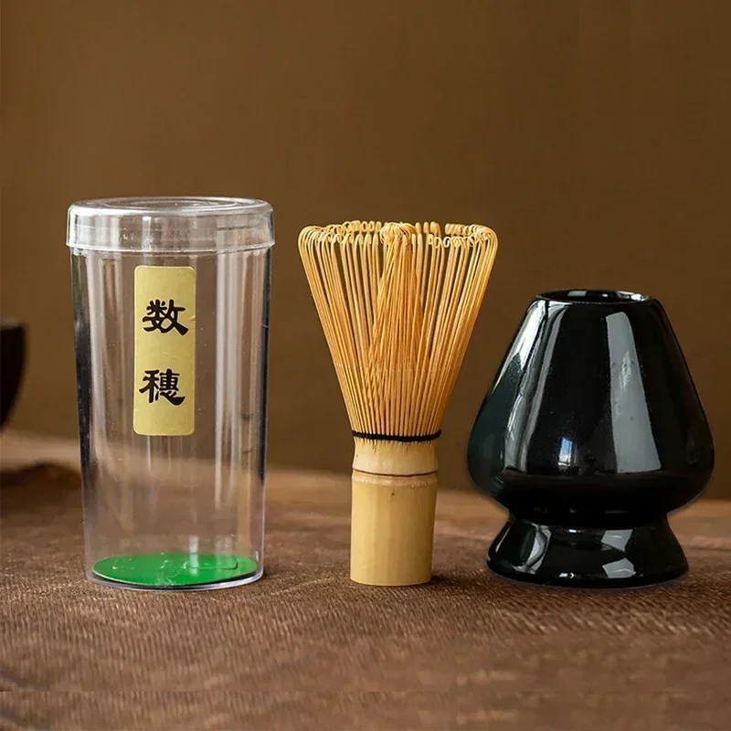 Tea Set Stirring Brush Japanese TeaSet Matcha Whisk Tea Spoon And Scoop Matcha TeaSets Bowl Tray tea whisk matcha brush