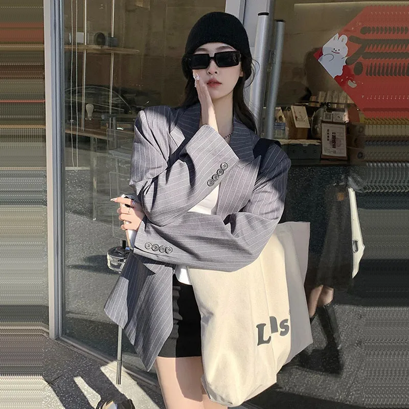 spring-autumn-women-grey-striped-suit-jacket-loose-korean-long-sleeve-single-buckle-notched-collar-casual-blazers-female-outwear