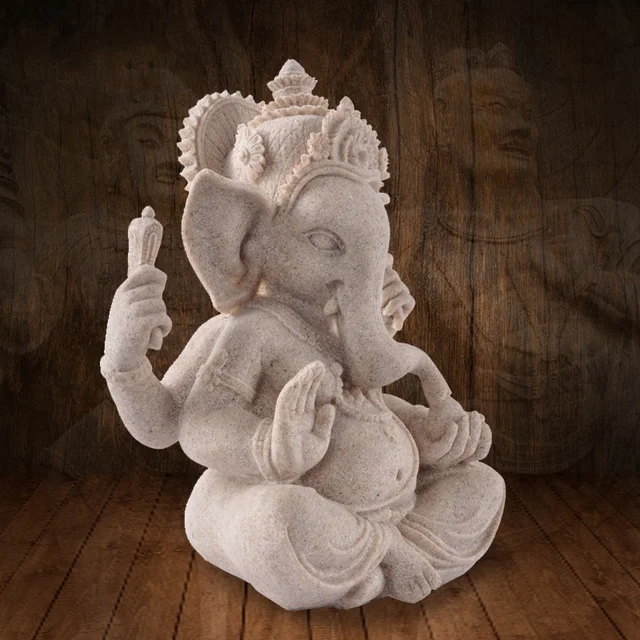 Statue en bronze du Seigneur Ganesha, ornements de bouddha, éléphant, sculpture du dieu hindou, figurAuckland, décoration de la maison et du bureau, intensifications de bouddha 2