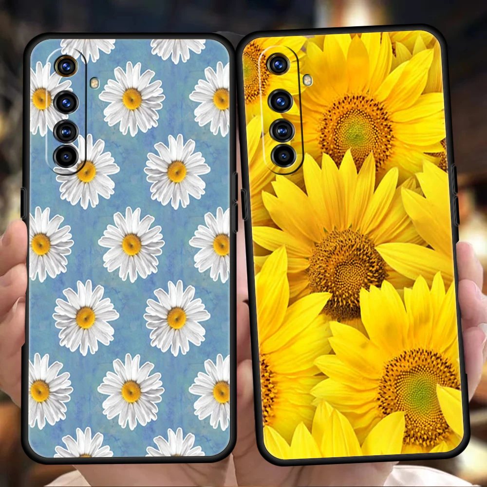 Summer Daisy Sunflower Floral Flower Cover Per Telefono Per Realme 8 9 10 Pro 8I 9I C3 C11 C21 C25 C35 Gt2 Gt Neo 2 3T Plus Bags