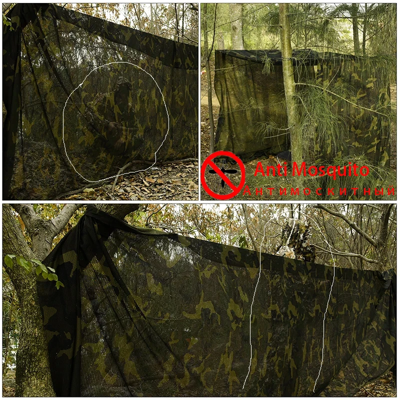 Camouflage Netting Camo Netting 59" W Bulk Roll Mesh Cover Blind for Hunting Sun Shade Party Camping Outdoor Hunting Ground Blinds