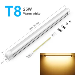 Compact LED Aluminum Light Tube - 15W/25W for Versatile Indoor Lighting (T8 Warm White 25W)