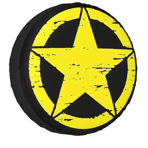 Military Tactical Army Star Spare Tire Cover for Jeep Hummer Pentagram SUV RV 4x4 Car Wheel Protectors 14" 15" 16" 17" Inch - Image 7