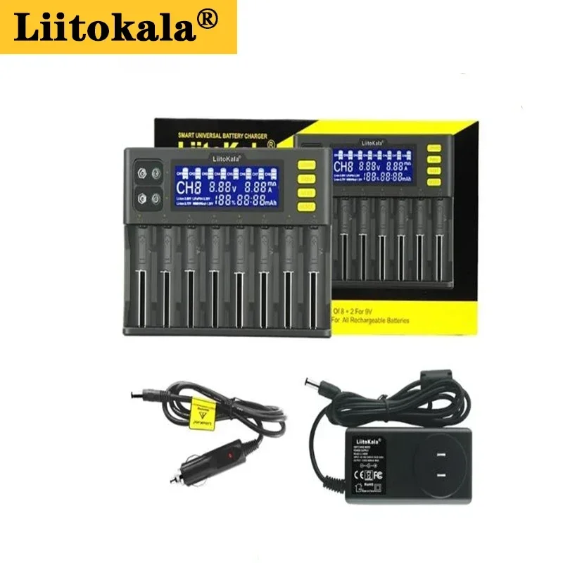 AA AAA LiitoKala 배터리 Lii-S4 Lii-S1 Lii-S2, 18650 배터리 충전기 슬롯, 자동 극성 감지 26650 21700, S6 S8 3.7V