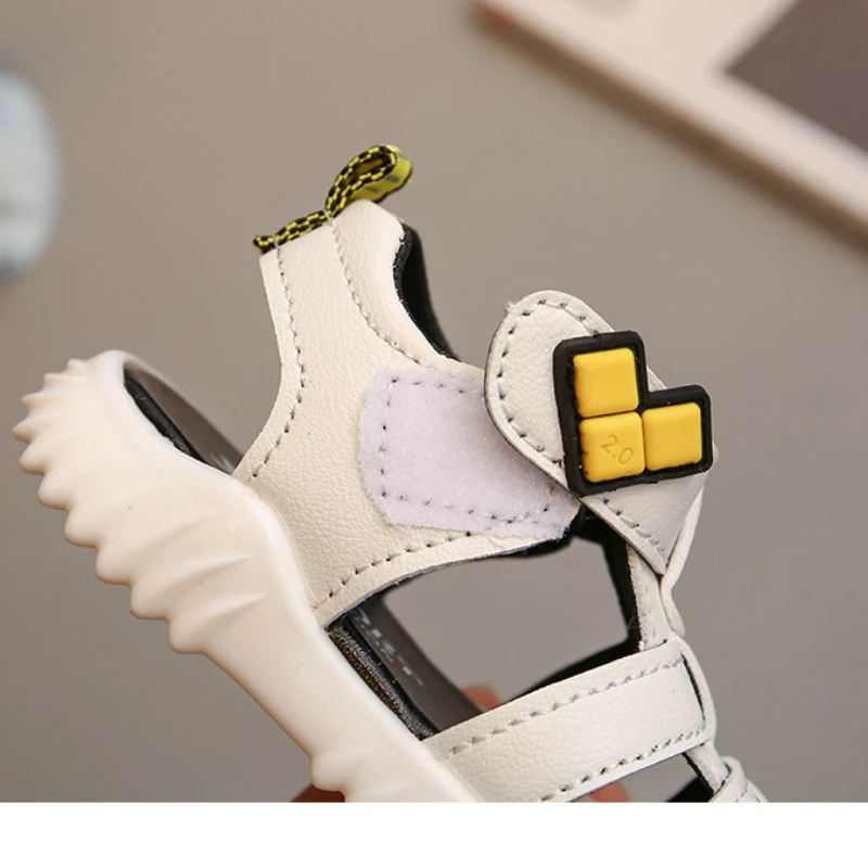 Baby Shoes Boys Sandals Summer Baby Toe Wrap Soft Soled Toddler Shoes 1-2 Year Old Kick Resistant Sandals Beach