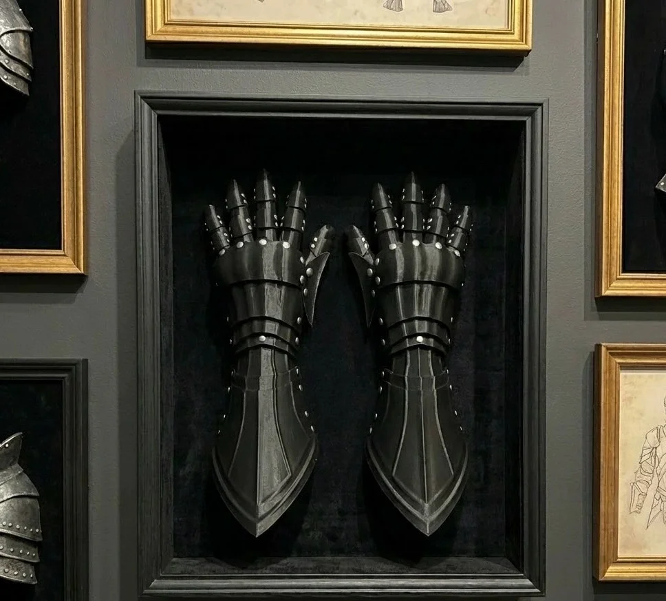 Knight 3D Printing Mechanical Long Gloves Armor Cyberpunk Cosplay Prop Handsome Gothic Retro Style Guards