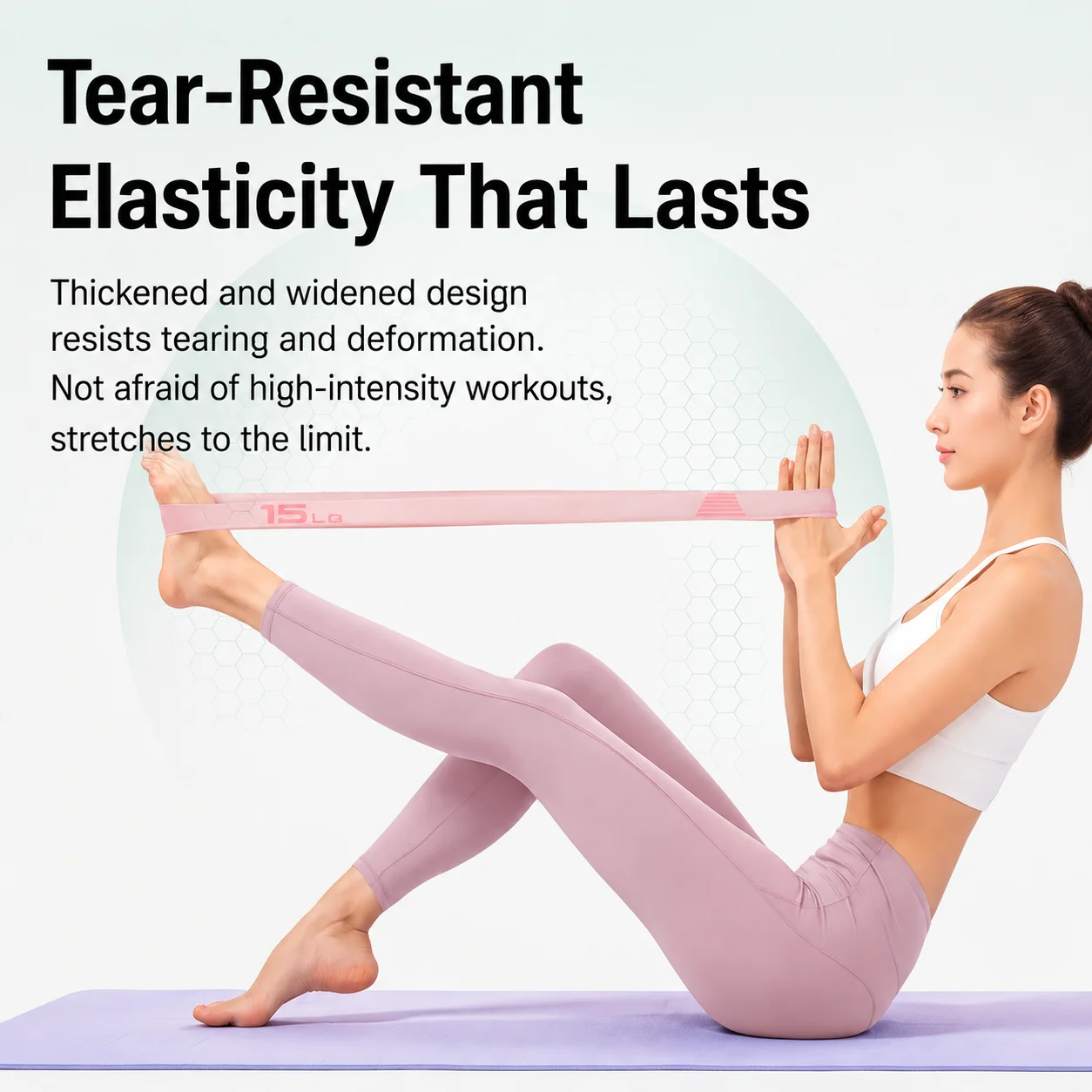 Enhanced Comfort Non-Slip Fitness Resistance Band for Women