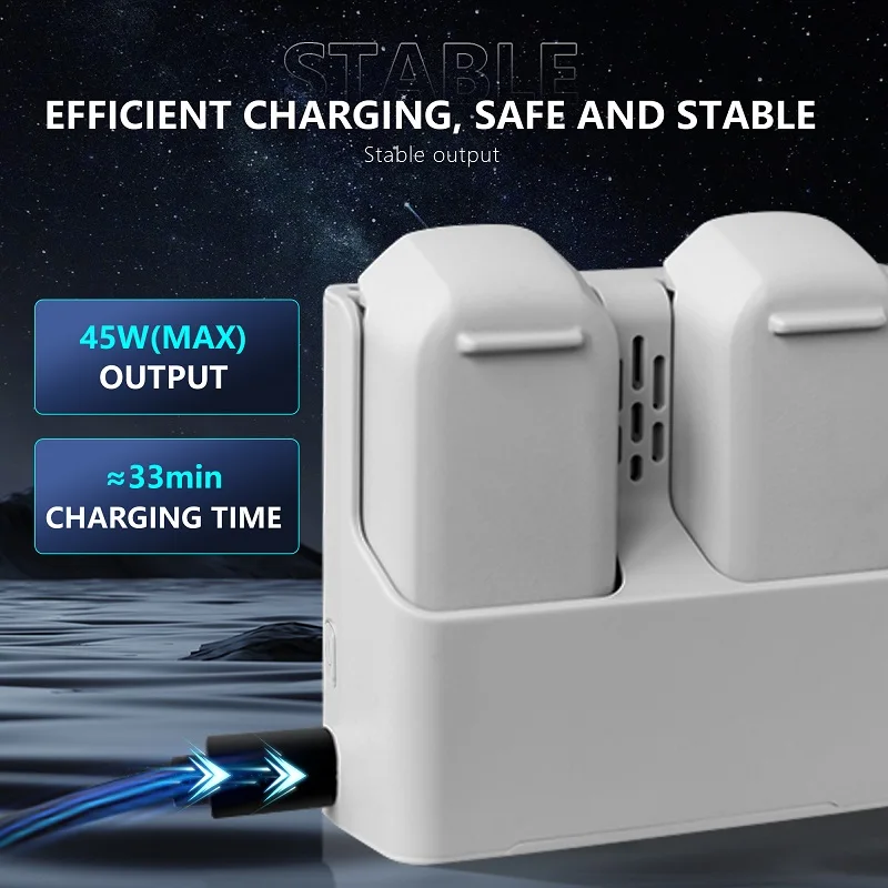 Chargeur double batterie DJI NEO – Charge rapide 2 batteries simultanément