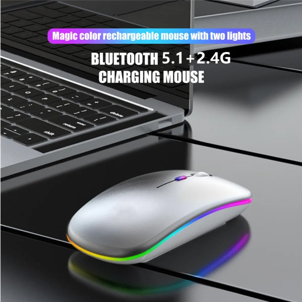Wireless Mouse RGB Rechargeable Bluetooth Mice LED Backlit Ergonomic Gaming Mouse Laptop PC 3600DPI gaming mouse wireless mouse wireless gaming mouse ergonomic mouse