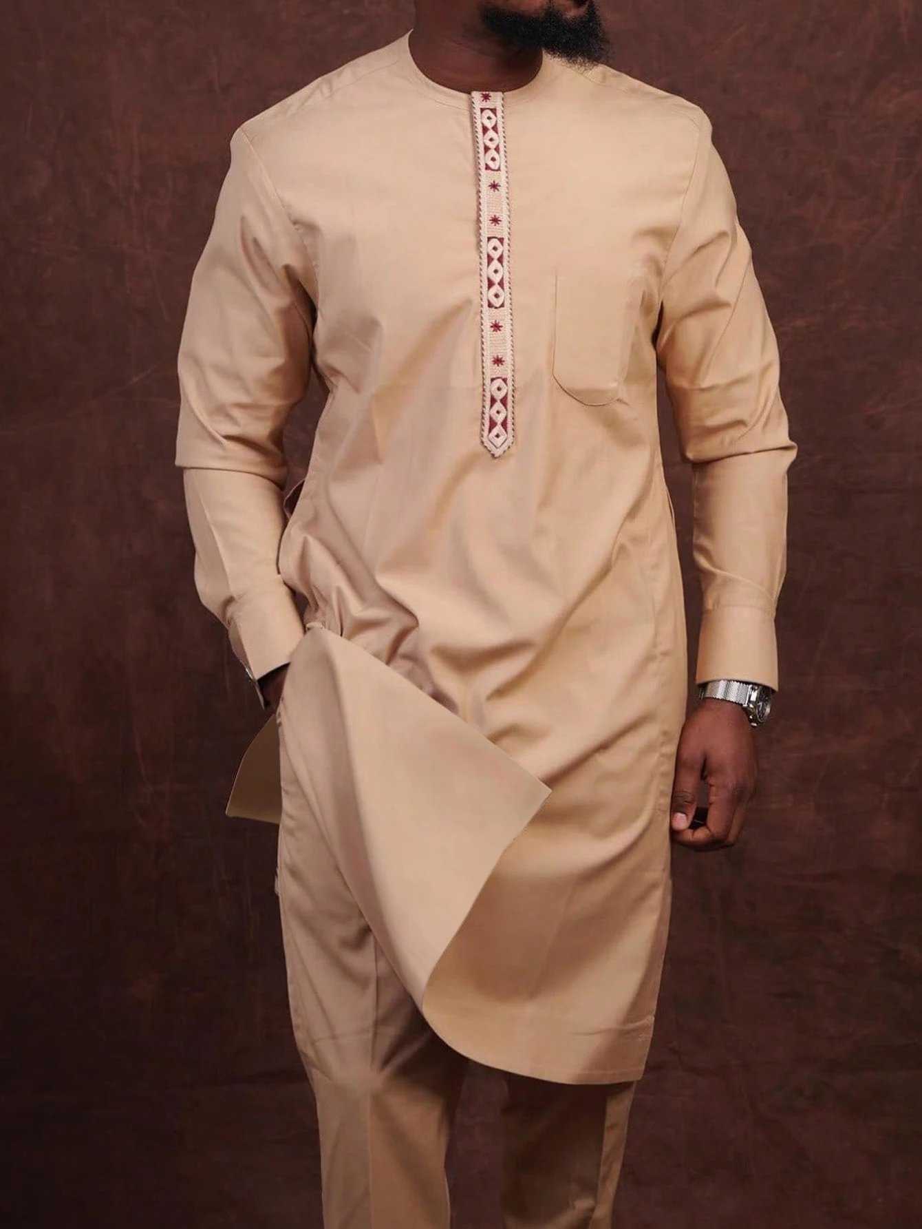 Sunlit Men Kaftan – Premium African Men’s Traditional Clothing | Elegant Modern Native Wear main image 0