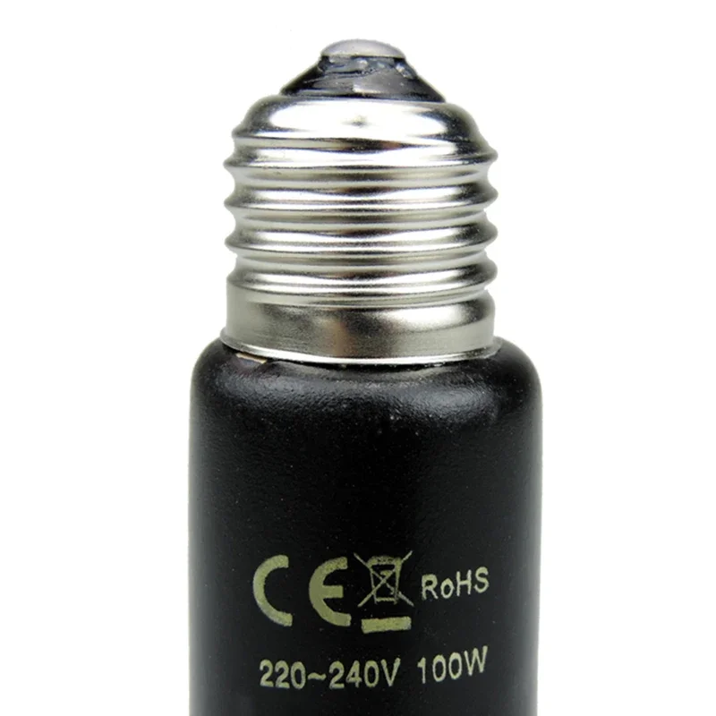 Ceramic Emitter Heat Lamp Bulb Pet Heating Light Bulb Infrared Black for Ceramic Heate Reptile Animals Heater Brooder Chocadeira reptile heating lamp reptile light bulb reptile lamp bulb heating lamp bulb poultry heating bulb