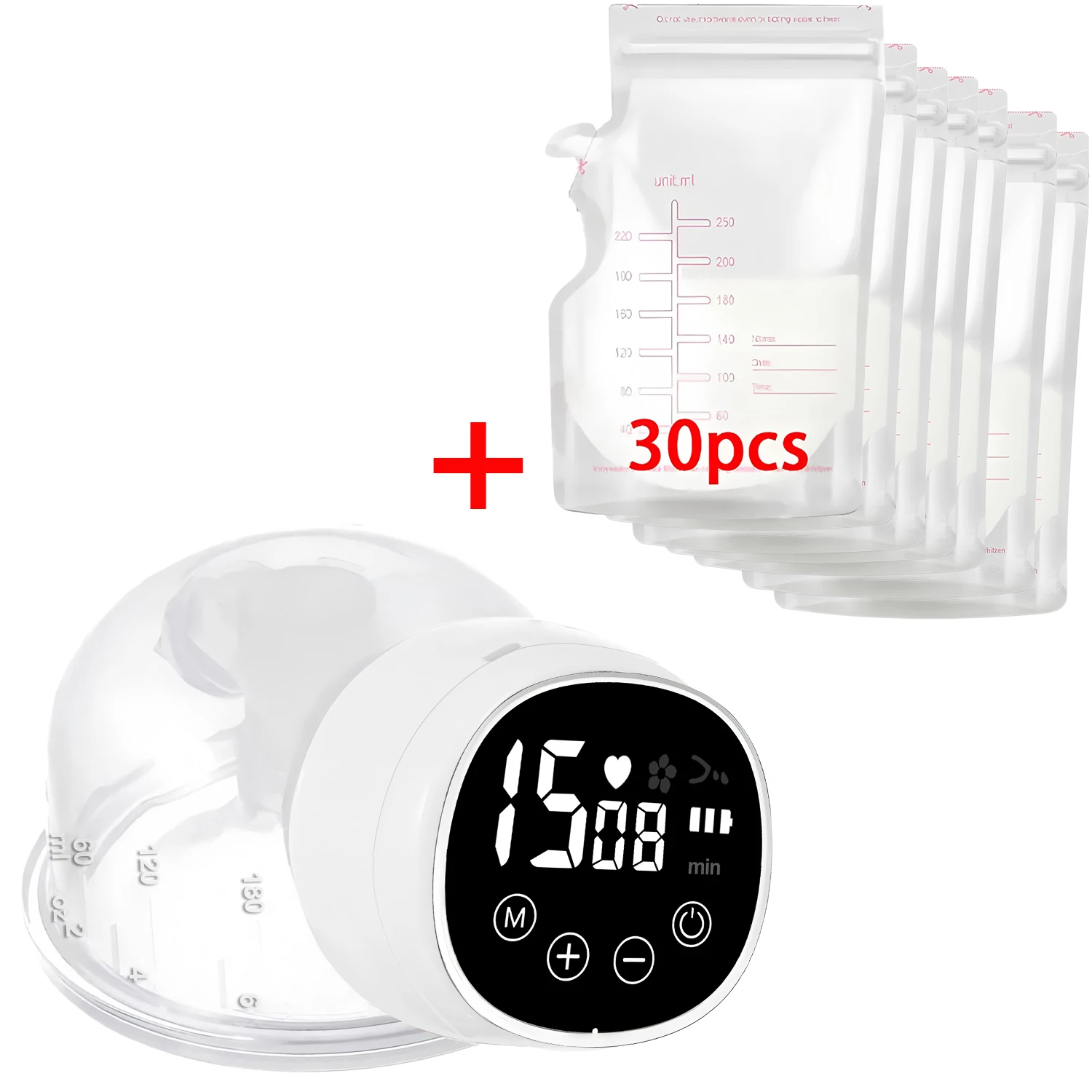 Extractor de leche automático eléctrico portátil F1 manos libres con ventosa y niveles de succión._voghion.com