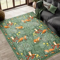 Cute Abstract Tropical Jungle Forest Carpet for Living Room Non-slip Machine Washable Floor Mat Large Sofa Bedroom Bedside Rug 2