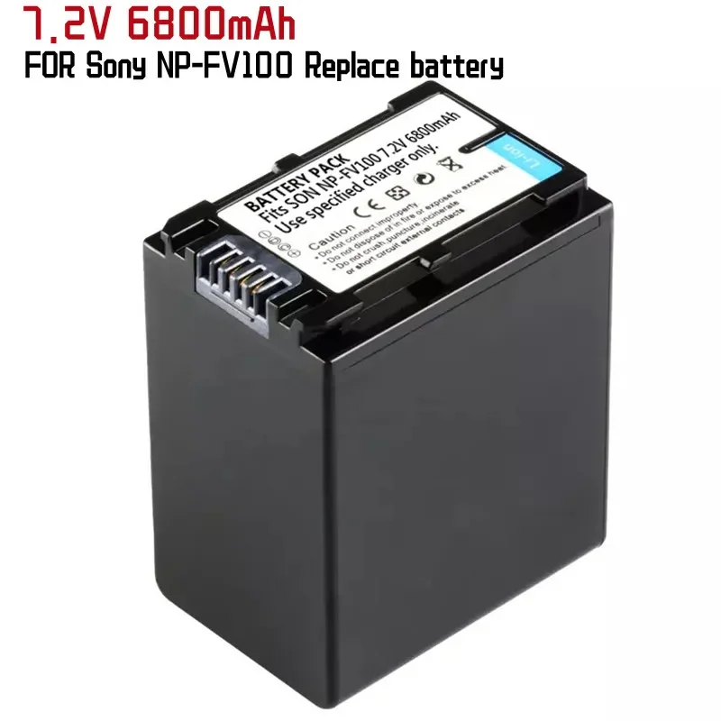 

1-5Pack 7.2V 6800mAh NP-FV100 battery. For Sony DCR-SR15 SR21 SX15 SX21 SX44 SX45 SX63 SX65 HDR-CX105 CX110 CX115 CX130 CX150