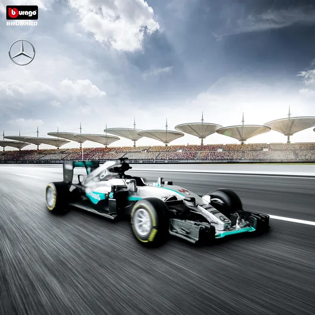 Bburago 1:43 Mercedes Benz-AMG Diecast Model Car F1 Team Driver Racing Formula Cars Static Toy W12 W10#44 #77 6