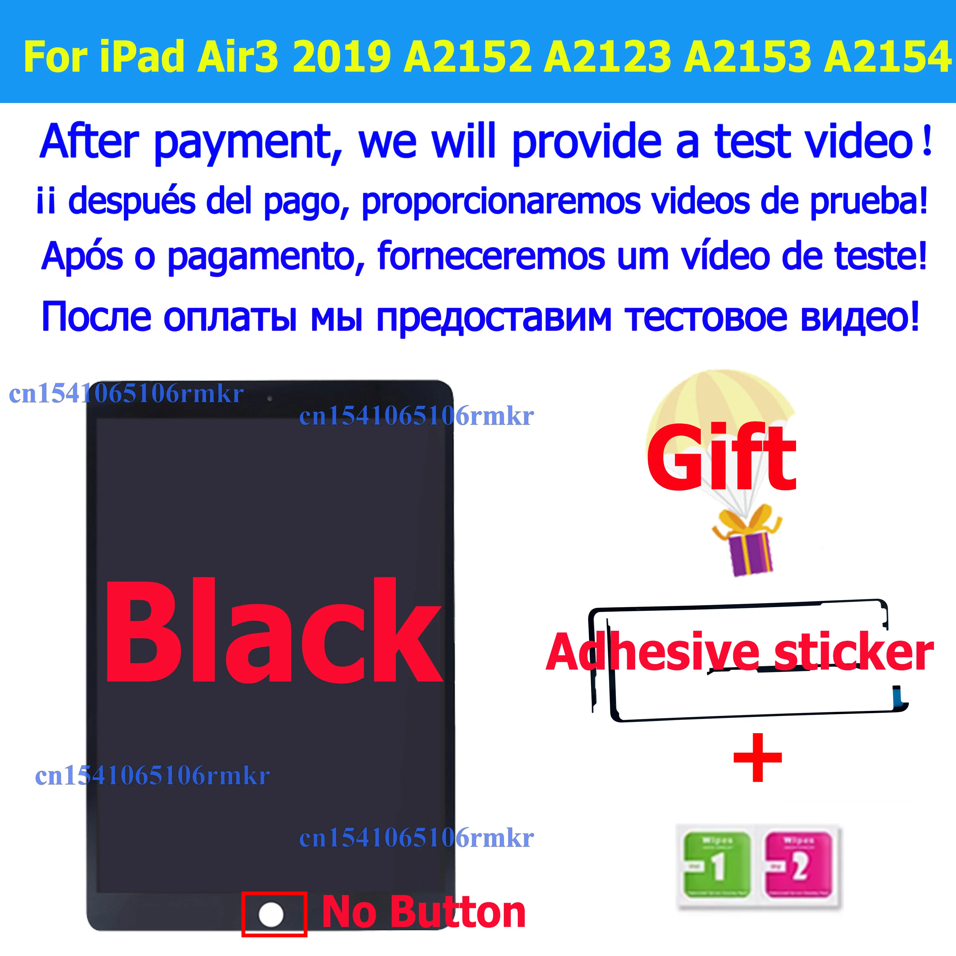 For IPad Air 3 2019 Touch Screen A2153 A2123 A2152 Glass Replacement,For IPad Pro 10.5 (2017) Digitizer A1701 A1709 Panel Repair Parts Kit (White - View #13