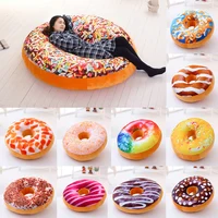 38/60cm Donut Food Toy Colorful Stuffed Ring Shaped Decor Plushie Head Pillow Seat Cushion for Chair Indoor Floor Sofa Gift 1