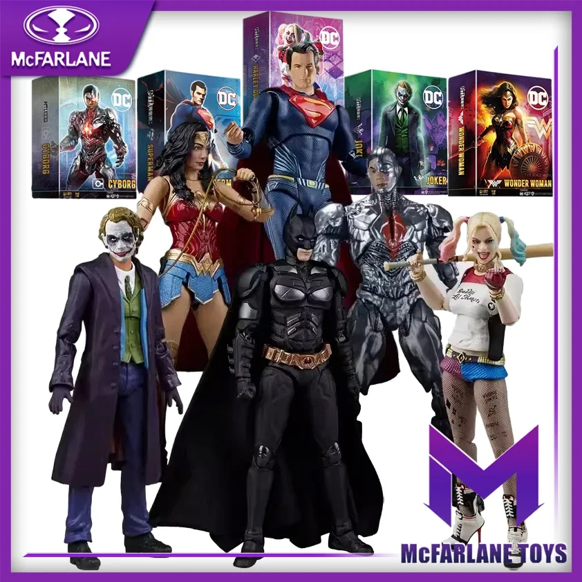 

In Stock Genuine Toys Batman Cyborg Joker Wonder Woman Harley DC Multiverse Universe 7" Movable Action Figures Collector's Toys