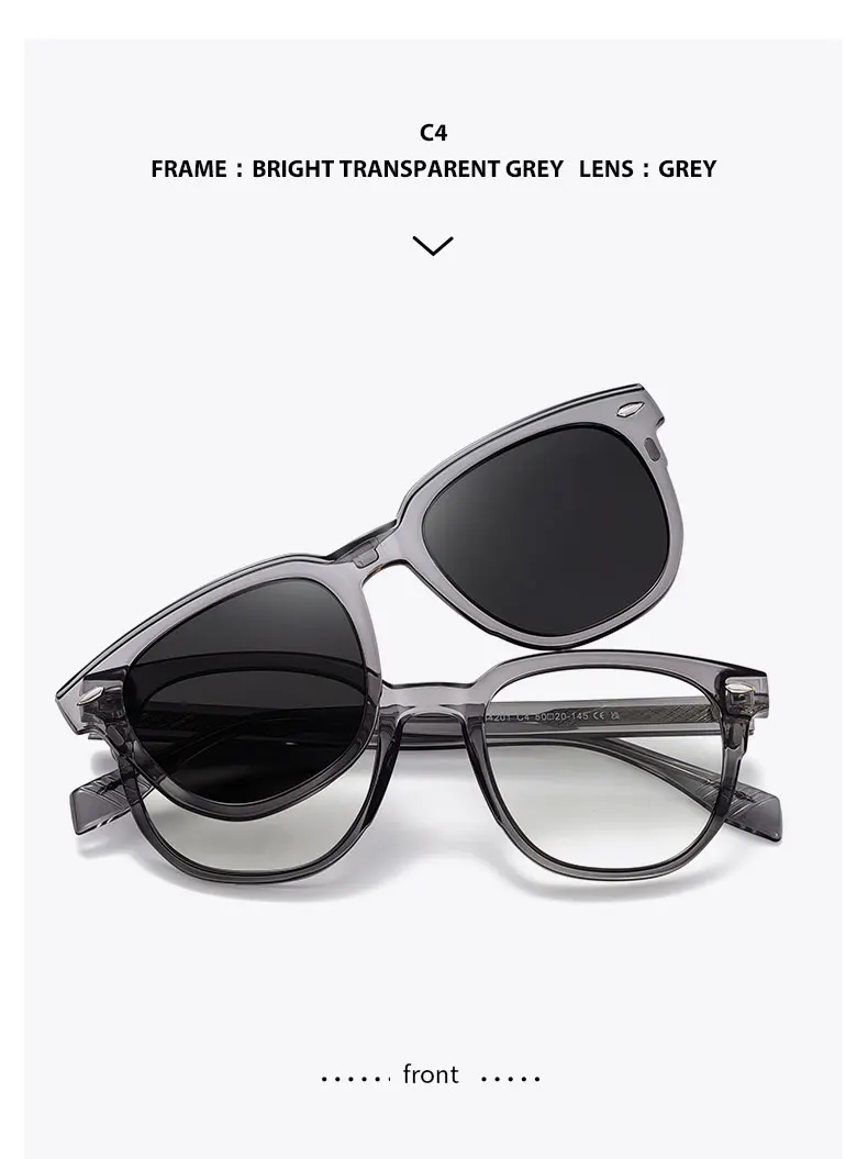 Mode Sonnenbrillen Mann Clip Auf Sonnenbrille Polarisierte Linse Frauen Luxus Marke Vintage Myopie Brillen Rahmen Fahrer Schatten – Detail 18