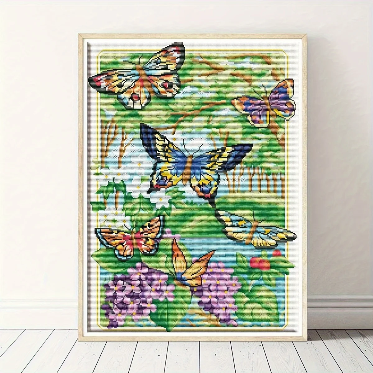 Butterfly Series Cross Stitch 11CT Printed Cross Stitch Kit Hand Embroidery Crafts Living Room and Bedroom Decorations