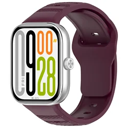 Silicone Replacement Strap Bracelet for Smartwatches and Fitness Bands (Wine Red)
